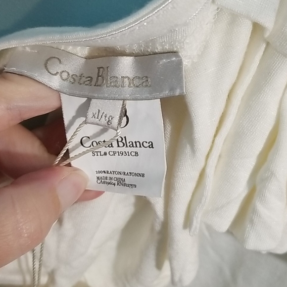 Costa Blanca one shoulder dot mesh sleeve XL - Picture 4 of 10